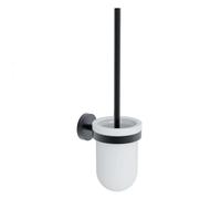 Nimco Unix - Escobillero de pared, con soporte, cerámica/negro mate UNC 13094KU-90