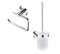 Nimco Unix - Juego de accesorios para inodoro, cristal/cromo UN set-94WN-26