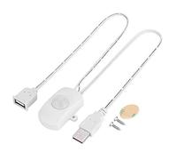 Nimoa Detector de Movimiento, 4A DC 5-24V Mini Interruptor de Luz PIR Detector de Sensor de Movimiento Infrarrojo Interruptor Automático Tira de LED Interfaz USB (Blanco)