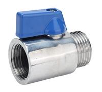 Nimomo Válvula de bola, 5/8 pulgadas, Mini válvula Esfera multiusos BSP PN63, sanitaria acero inoxidable 304, hembra macho para cerveza, cabezal grifo casero