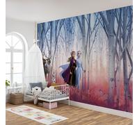 Niña Dormitorio Elsa Papel Mural Frozen 2 Disney Violeta Azul Decoración Anna
