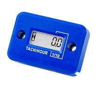 NInE-ROnG Tach-Medidor de Horas,Tacómetro Inductivo LCD Digital,Potente Temporización,Medición de RPM,Diseño Impermeable,para Motor de Gasolina,Cortacésped,Motocicleta (2 tiempos) (azul)