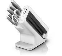 Ninja Bloque de cuchillos Foodi StaySharp K62006EUWH con afilador, 6 piezas, Blanco