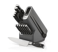 Ninja Foodi StaySharp Taco para cuchillos con afilador integrado, juego Deluxe de 14 piezas, Carbón K32014EUUK