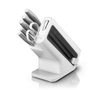 Ninja Bloque de cuchillos Foodi StaySharp K62006EUWH con afilador, 6 piezas, Blanco