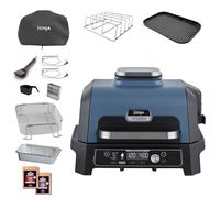 Ninja Woodfire Pro Connect XL, Parrilla Eléctrica de Exterior, Azul y Negro | 7 en 1, Control por Aplicación, Sensor Digital, Freidora de Aire, Pellets Woodfire, Resistente a la Intemperie, OG901EUAMZ