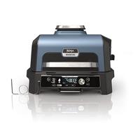Ninja Woodfire Pro Connect XL - Parrilla eléctrica para barbacoa y ahumador con control de aplicación, 2 sondas digitales, estante para costillas, cubierta, revestimientos y cepillo de limpieza,