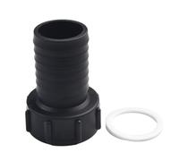 NINMORTH Adaptador de drenaje IBC de latón S60x6, conector de rosca gruesa para tanque de agua de 12 a 2 pulgadas para negro, 1 unidad