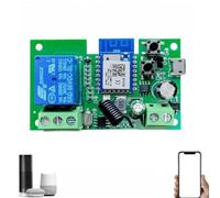 NINMORTH EWeLink Switch 5V-32V Módulo de relé WiFi con modos de encendido y autobloqueo, temporizador de control remoto, automatización del hogar, Alexa