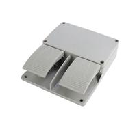 NINMORTH Interruptor de pie de aleación de aluminio YDT1-16, pedal gris con diseño antideslizante, 10 A, 380 V CA, interruptor momentáneo de reinicio automático, control industrial