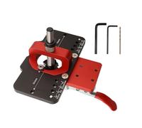 NINMORTH Juego de guía de taladro de bisagra de 35 mm, gabinete de aleación de aluminio para localizador de perforación de puerta con broca de 2 mm, instalación de carpintería ajustable de 3 a 6 mm