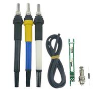 NINMORTH Mango de soldador 907 a T12 V21S STM32 OLED estación digital, ligero para kit de metal de plástico, trabajo de reparación de soldadura preciso, color negro