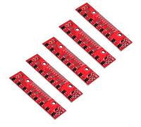 NINMORTH Módulo de seguimiento de línea de 8 canales para robots, sensor IR de 3.3V-5V con detección de obstáculos, PCB compacto de 65.7x16mm, rojo, paquete de 5