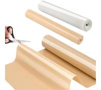 NINMORTH Rollo de alfombrilla de silicona para hornear de 30 x 244 cm, hoja de masa no pastelera cortada a medida para horno, freidora de aire, color marrón