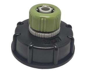 NINMORTH S60x6 IBC para conector de manguera de tanque a 12 pulgadas, adaptador de tubería de jardín verde con accesorio 34 BSPF, para PP para uso industrial de plástico