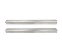 NINMORTH Silver 304 - Tira de cubierta de cajón de acero inoxidable 304, tipo de funda para puertas de armario de protección de hasta 075 pulgadas, accesorios de cocina modernos, 2 piezas