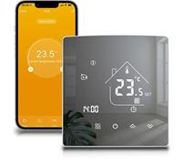 NINMORTH Termostato de calefacción WiFi programable para caldera de gas y sistemas de agua caliente, para control remoto de aplicación Tuya, soporte de asistente de voz, pantalla LED, calibración de