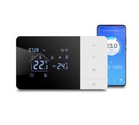 NINMORTH Termostato inteligente de radiador, para caldera de gas y calefacción por suelo radiante de agua, alimentado por USB, habilitado para WiFi, soporta modos de calefacción y refrigeración
