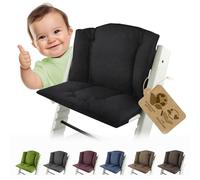 ninna-nanna by Bambiniwelt Bambiniwelt - Cojín de repuesto compatible con trona Tripp Trapp Stokke (negro unio)