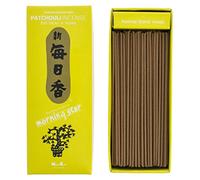 Nippon Kodo Incienso Morning Star Pachuli, Incienso de Estilo Japonés de 200 barritas, Incluye incensario