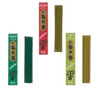 Nippon Kodo Morning Star - Pack 3 Variedades de Incienso Japonés | 50 Barritas + Incensario Cada Caja | Aromas Sándalo, Cedro, Pino, Almizcle, Lavanda, Rosa, Pachuli y más