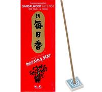 Nippon Kodo, Morning Star, Sandalwood Incense, 200 Sticks & Holder