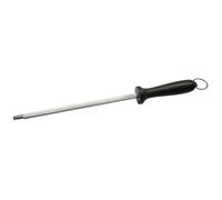 Nirosta Chaira para Afilar Cuchillo Jamonero, Afilador de Cuchillos Profesional de Acero Inoxidable, Afilacuchillos Manual en Color Negro, 30,5 cm, 1 ud.