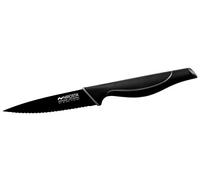 Nirosta Cuchillo Carne Wave. Polipropileno, elástomero y acero inoxidable con revestimiento antiadherente. Negro y gris. 11/24cm. 1ud.