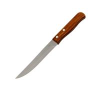 Nirosta Cuchillo Multiusos con Hoja de Acero Inoxidable y Mango de Madera Prensada Packawood, Cuchillo de Cocina Versátil, Color Marrón, 20 cm Longitud, 1 ud.