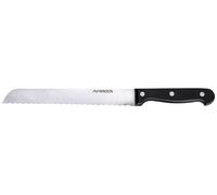 Nirosta FACKELMANN Mega Cuchillo Panero Hoja Acero CCR Mango ergonómico Negro, 32x2,5x1,5cm, 1ud,