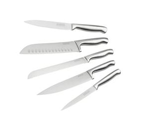 Nirosta Juego de 5 cuchillos de cocina profesionales de acero inoxidable, 24 a 33,5 cm