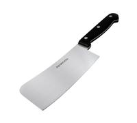 Nirosta Macheta Cocina Japonesa Mega, apto para trinchar carne con hueso, Cuchillo Carnicero Profesional,27x6,7cm, Colores Negro e Inoxidable, 27cm, 1ud