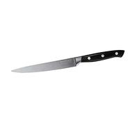 Nirosta Trinity Cuchillo Universal 14/25 cm, Acero Inoxidable 18/10, Mango de Plástico ABS, 250 X 21 X 18 mm, Cuchillo de Cocina con Hoja de 14 cm, Diseño Alemán, Color Gris y Negro, 1 ud.