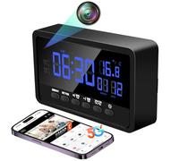 Nisanuki Cámara Espía WiFi 5G, Mini Camara Oculta Inalambricas Despertador, 1080P HD Reloj con Camaras Espias 120° Visión Nocturna Detección De Movimiento Vigilancia para Interior con Tuya App