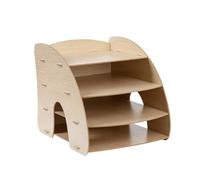 Nishiyuenyi Archivador Organizador para Escritorio Sostenedor de Archivador Vertical de Madera Estantería Adecuado para Oficina, MarrÓn