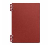 Nishiyuenyi Libreta Retro Cubierta PP, papel 80 - diario personal - 120 páginas - cubierta - para estudians - tomar, Rojo retro, A5 (cuadrícula) 60 hojas/120 páginas