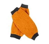 Nishiyuenyi Manguitos de Soldadura Guantes Protectores Transpirables Resistentes a Salpicaduras Cuero Pu Portátiles para Trabajos de Campo Jardinería Campin, Amarillo