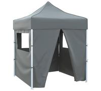 NiuBIKeLasI Tienda de campaña para fiestas, color antracita, de tela Oxford, 200 x 200 x 315 cm, PVC 600D con marco de acero, plegable para fiestas en el jardín, cenador resistente a la intemperie