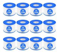 NIUGEGEGUO 2/4/6/12 Piezas Cartucho De Filtro De SPA Tipo Vi, Compatible con Bestway, Filtro De Repuesto Compatible con VI/90352E 58323 90427E For Bomba De Piscina Inflable For Jacuzzi(12pcs)