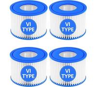 NIUGEGEGUO 2/4/6/12 Piezas Cartucho De Filtro De SPA Tipo Vi, Compatible con Bestway, Filtro De Repuesto Compatible con VI/90352E 58323 90427E For Bomba De Piscina Inflable For Jacuzzi(4pcs)