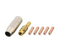NiuLumea Cobre para mig Consejos de Contacto 7PCS Set MB15 15AK 1.0mm Cobre | El juego de 7 piezas incluye boquilla, soporte, 5 puntas; se adapta a linternas MB15/15AK; soporta soldadura estable para