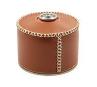 NiuLumea Funda para depósito de gas de piel sintética retro para camping, funda protectora transpirable para tanques de combustible, bolsa de almacenamiento portátil de 12,8 x 10,8 cm