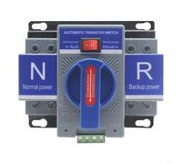 NiuLumea Interruptor automático de transferencia de doble potencia 220V 2P | Modos automáticos/manuales, conmutación 1-2s, protección contra sobrecarga, plástico ignífugo, para hospitales, oficinas