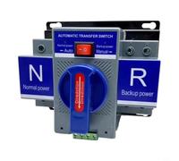 NiuLumea Interruptor automático de transferencia de doble potencia 220V 2P | Modos automáticos/manuales, conmutación 1-2s, protección contra sobrecarga, plástico ignífugo, para hospitales, oficinas