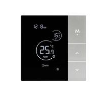NiuLumea Termostato WiFi para Tuya, control de voz, controlador de temperatura, calefacción y caldera de suelo eléctrico/agua, 16 A, negro y plateado