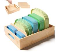 Niuny Escurreplatos Escurridor Cubiertos Bambú Escurridor de Platos para Fregadero Organizador Platos Armario Cocina Escurre Cubiertos de Cocina Dish Drying Rack de Madera con 5 Separadores