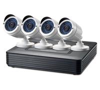 Nivel 1: DSK-8001. Sistema de videovigilancia LevelOne, 8 canales. Fijo. Compatible con H.265. Con tecnología IR. Incluye 4 cámaras.