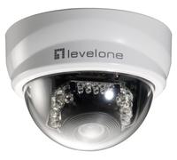 Nivel 1 FCS-3101. Cámara domo interior LevelOne IPCam FCS-3101. Resolución 2MP, códec H.264, visión nocturna con LEDs IR, 6W, alimentación PoE