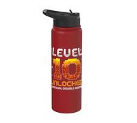 Nivel 10 Desbloqueado 10º Cumpleaños Diez Años Gamer Gaming Stainless Steel Insulated Water Bottle