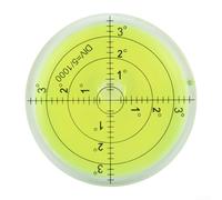Nivel de burbuja circular de 66 mm para vial de alcohol PMMA de vidrio acrílico para tocadiscos RV cámara trípode montaje con líquido fluorescente